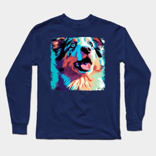 Miniature American Shepherd Pop Art - Dog Lover Gifts Long Sleeve T-Shirt